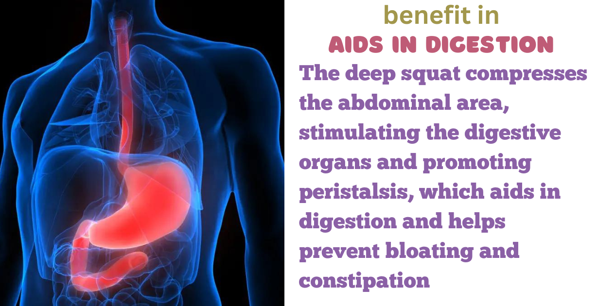 Benefits of malasana as Digestion