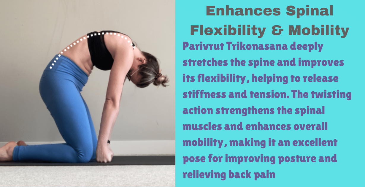 Parivrut Trikonasana benefit : 4 magical changes that will happen in your body 11 Parivrut Trikonasana benefits_improved flexibilit