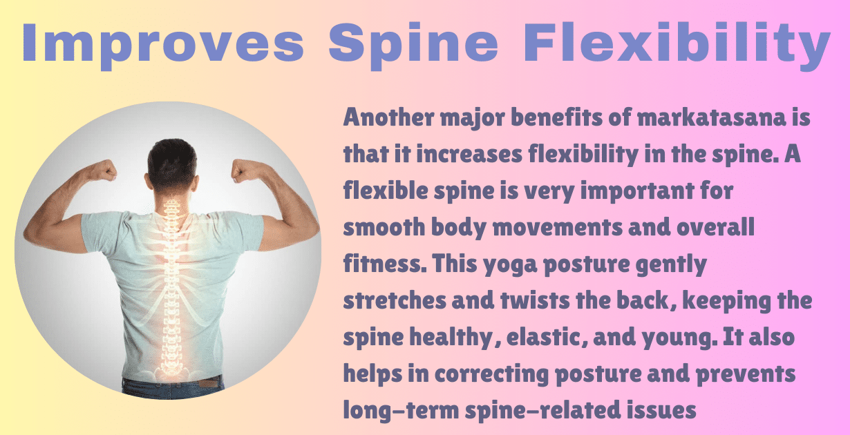 Markatasana benefits : 3 amazing benefits which could changed our lifestyle. 9 Markatasana benefits_Improves Spine Flexibility