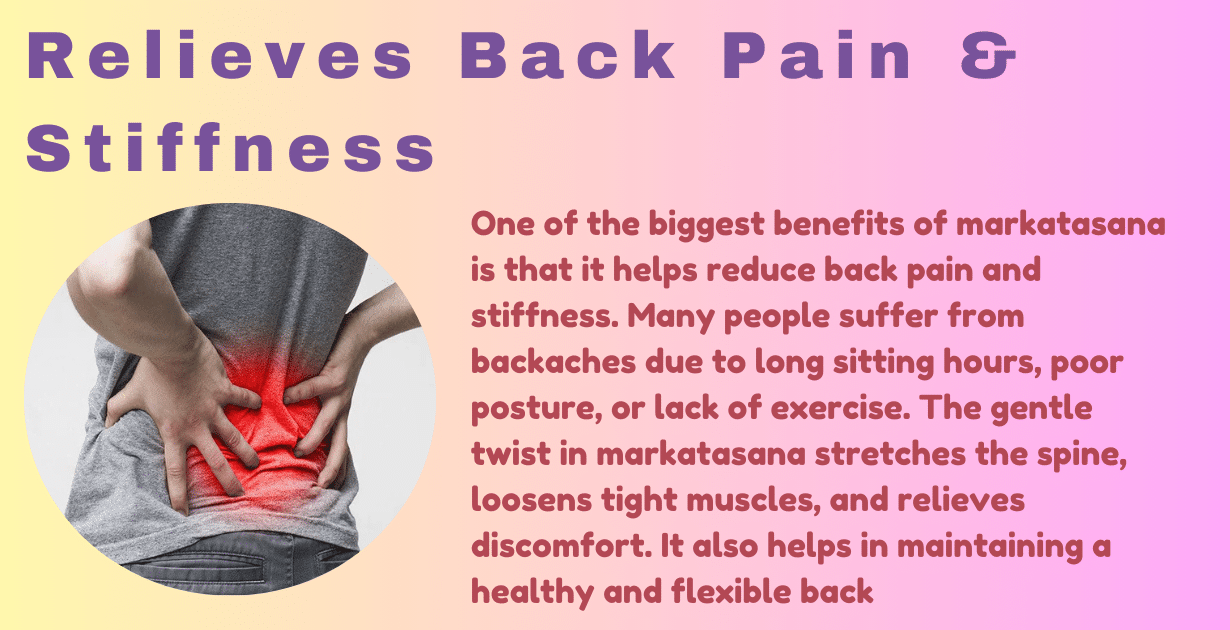 Markatasana benefits : 3 amazing benefits which could changed our lifestyle. 8 Markatasana benefits_back pain