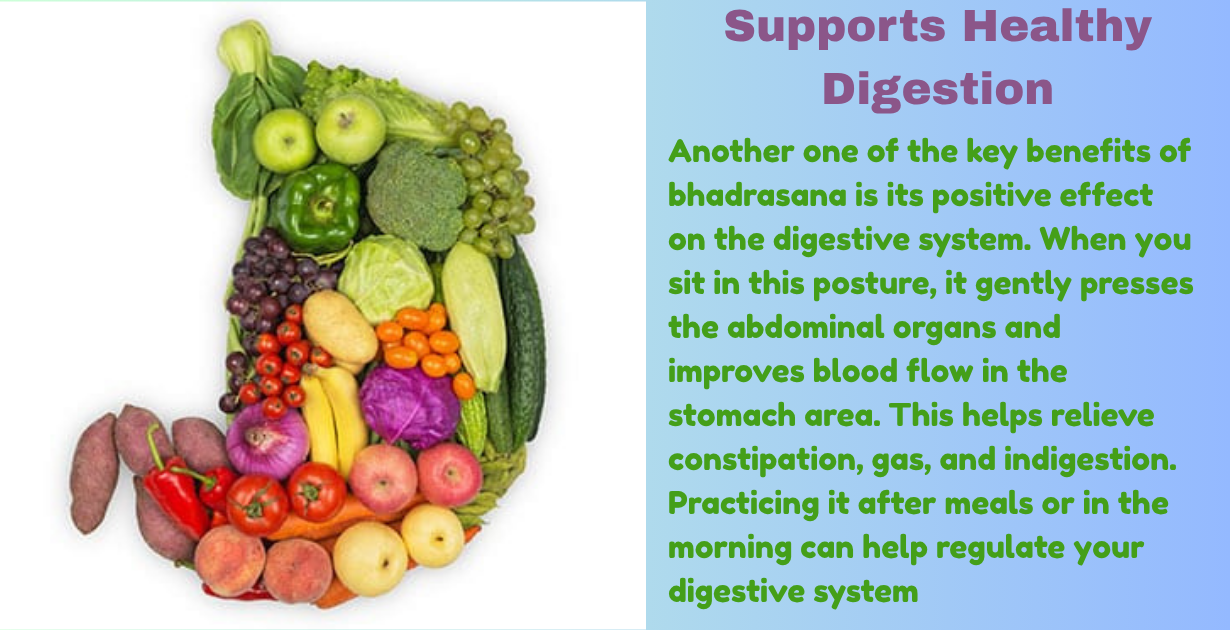 Bhadrasana's benefits_as a pose_improve  digestion
