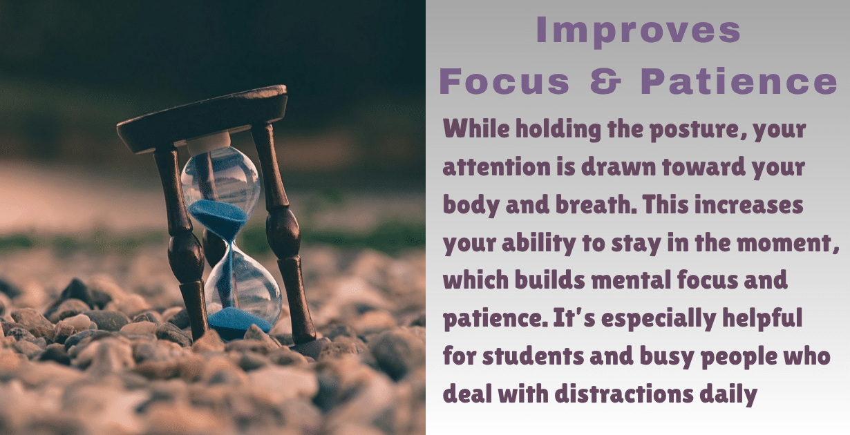 Gokilasana benefits : Detailed 3 health advantages-How Gokilasana yoga helps in reducing mental stress and enhancing body balance 9 Gokilasana benefits_Improves Focus and Patience