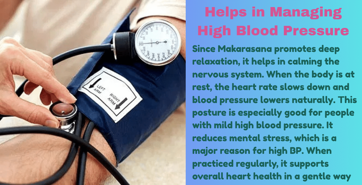 Makarasana benefits : 3 main key aim-how makarasana improves hypertension and deep relaxation therapy 8 Makarasana benefits_high blood pressure