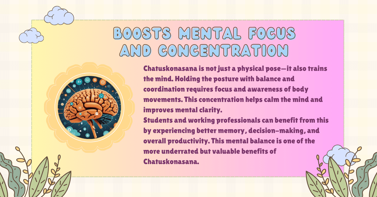 Chatuskonasana benefits : 3 incredible benefits-how Chatuskonasana improves flexibility and core strength naturally 8 Chatuskonasana benefits_boost mental focus